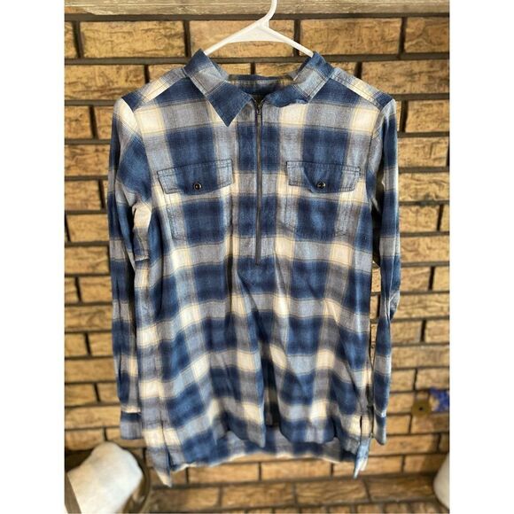 Pendleton Half Zip‎ Flannel Top - Picture 1 of 6